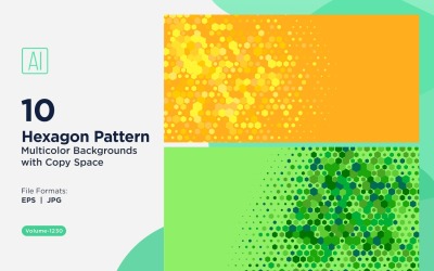 Esagono colorato di varie dimensioni Versatile modello di sfondo 1230