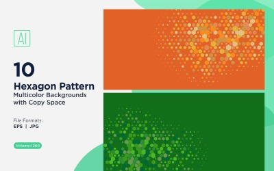 Esagono colorato di varie dimensioni Versatile modello di sfondo 1260