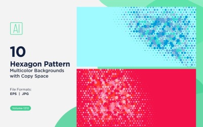 Hexagone coloré de différentes tailles, motif de fond polyvalent 1212