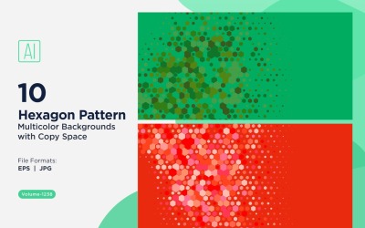 Hexagone coloré de différentes tailles, motif de fond polyvalent 1238