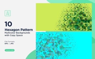 Hexagone coloré de différentes tailles, motif de fond polyvalent 1255
