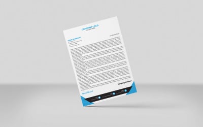 Diseño creativo de membrete comercial Vector Letterhead