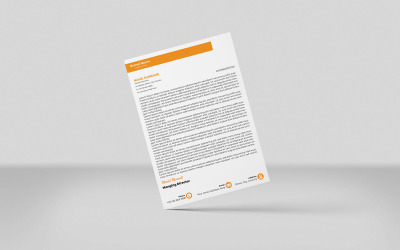 Diseño de plantilla de membrete corporativo minimalista Color
