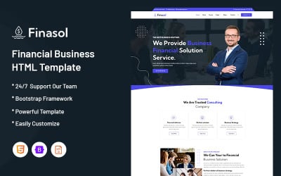 Finasol – Szablon witryny internetowej dla firm finansowych