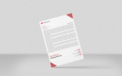 Golvende briefhoofd Zakelijke sjabloonontwerp