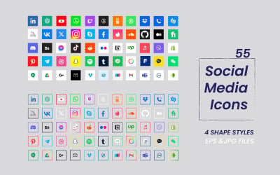 Iconos de logotipos de redes sociales