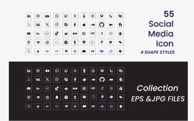 Коллекция иконок социальных сетей