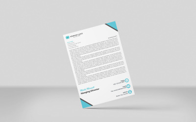 Minimalist letterhead corporate letterhead template design