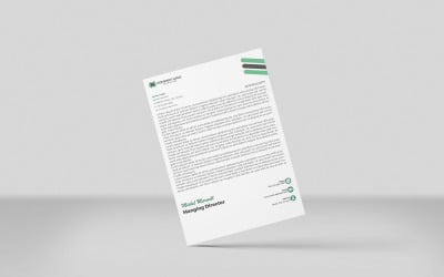 Minimalistisches und geschäftliches Briefkopf-Vorlagendesign