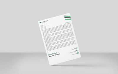Modello di carta intestata minimalista e aziendale