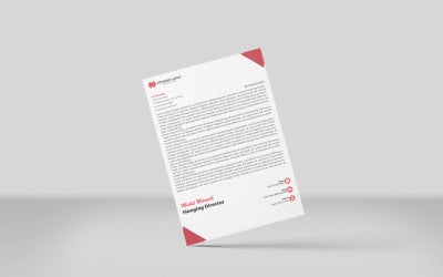 Wavy letterhead Business template design