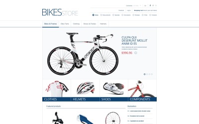 Bisikletler ve Parçalar ZenCart Şablonu