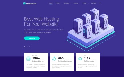 MasterHost - Hosting för flera sidor ren HTML Bootstrap webbplats mall