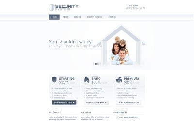 Modelo de site de segurança responsivo