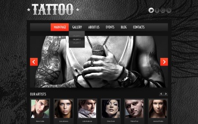 Responsivt Tattoo Salon WordPress-tema #45028