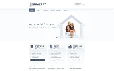 Säkerhetsresponsiv webbplatsmall
