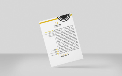 Diseño de plantilla de identidad corporativa con membrete en color y bloques creativos