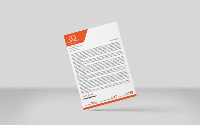 Diseño de plantilla de identidad corporativa con membrete moderno