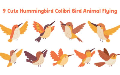 9 Niedlicher Kolibri Colibri Vogel Tier Fliegen