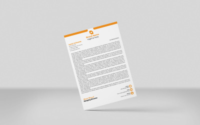 Kreatywny papier firmowy Papier firmowy korporacyjny Szablon identyfikacji wizualnej Projekt Oreng Color