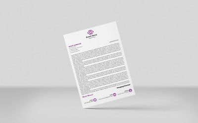 Membrete comercial con diseño de estilo minimalista