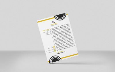 Modello di carta intestata creativa Modello di carta intestata aziendale Modello di design di identità Blocco colore