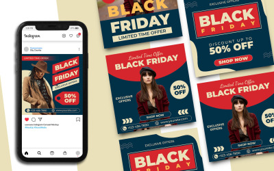Modello di post Instagram del Black Friday 4