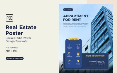 Modello di progettazione di post di poster per social media immobiliari 18