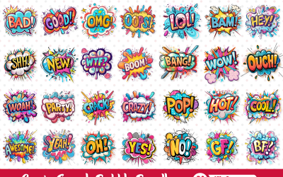 Pack de bulles de dialogue de bandes dessinées