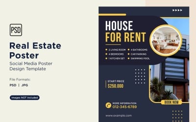 Real Estate Social Media Poster Post Design Template 01