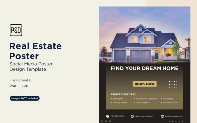 Real Estate Social Media Poster Post Design Template 04