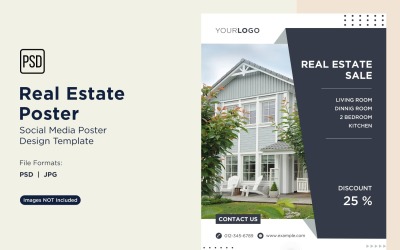Real Estate Social Media Poster Post Design Template 07