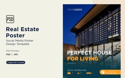 Real Estate Social Media Poster Post Design Template 08