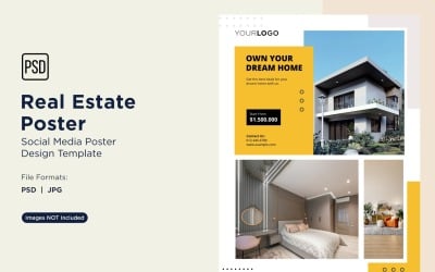 Real Estate Social Media Poster Post Design Template 15