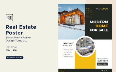 Real Estate Social Media Poster Post Design Template 22