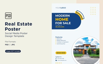 Real Estate Social Media Poster Post Design Template 35