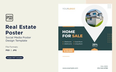 Real Estate Social Media Poster Post Design Template 38