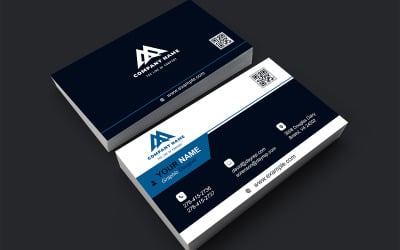 Modello PSD per biglietti da visita creativi ed eleganti - Design bifacciale