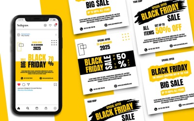 Szablon posta na Instagramie Black Friday 5