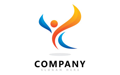 Character logo sign illustration people vector design V6