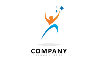 Character logo sign illustration people vector design V8