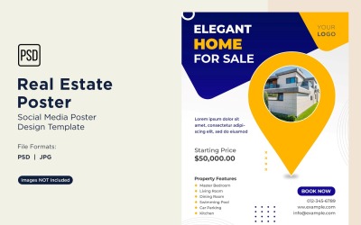 Designvorlage für Social-Media-Posts zum Thema Immobilien 63