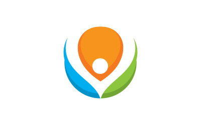 Illustration de signe de logo de personnage conception vectorielle de personnes V2