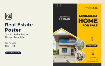 Modello di progettazione di post di poster per social media immobiliari 34