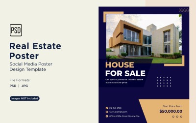 Modello di progettazione di post di poster per social media immobiliari 66
