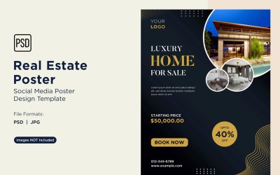Modello di progettazione di post di poster per social media immobiliari 69