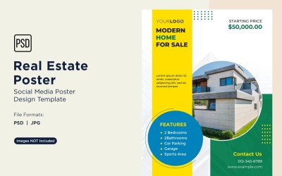 Modello di progettazione di post di poster per social media immobiliari 79