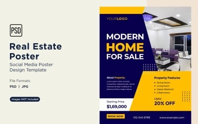 Modello di progettazione di post di poster per social media immobiliari 85