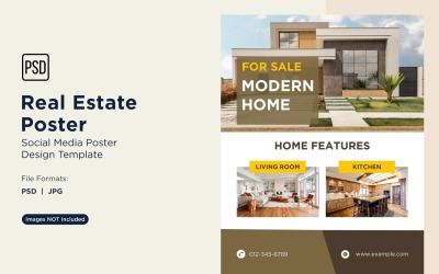 Modello di progettazione di post di poster per social media immobiliari 99