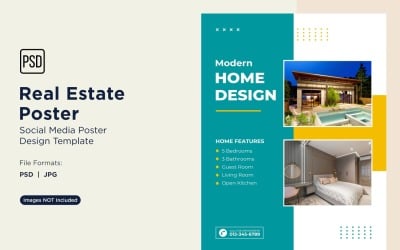 Real Estate Social Media Poster Post Design Template 39